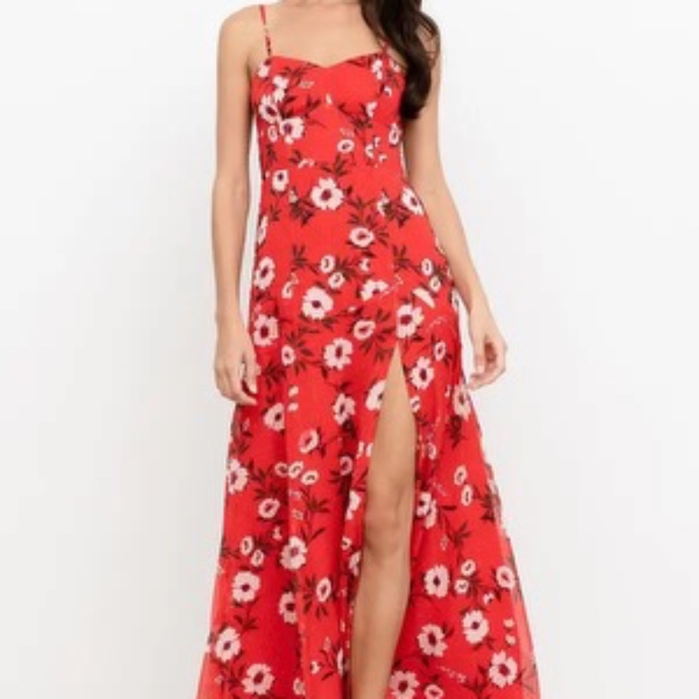 Revolve YUMI KIM Designer “Buttercup Red Last Dance Dress” NWOT